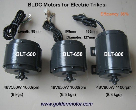 BLDC Motors for Light Weight Trikes